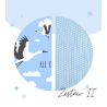 Zestaw błękitnych bawełnianych kocyków - bociany / ryżyk