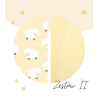 Zestaw żółtych bawełnianych kocyków - owieczki / ryżyk